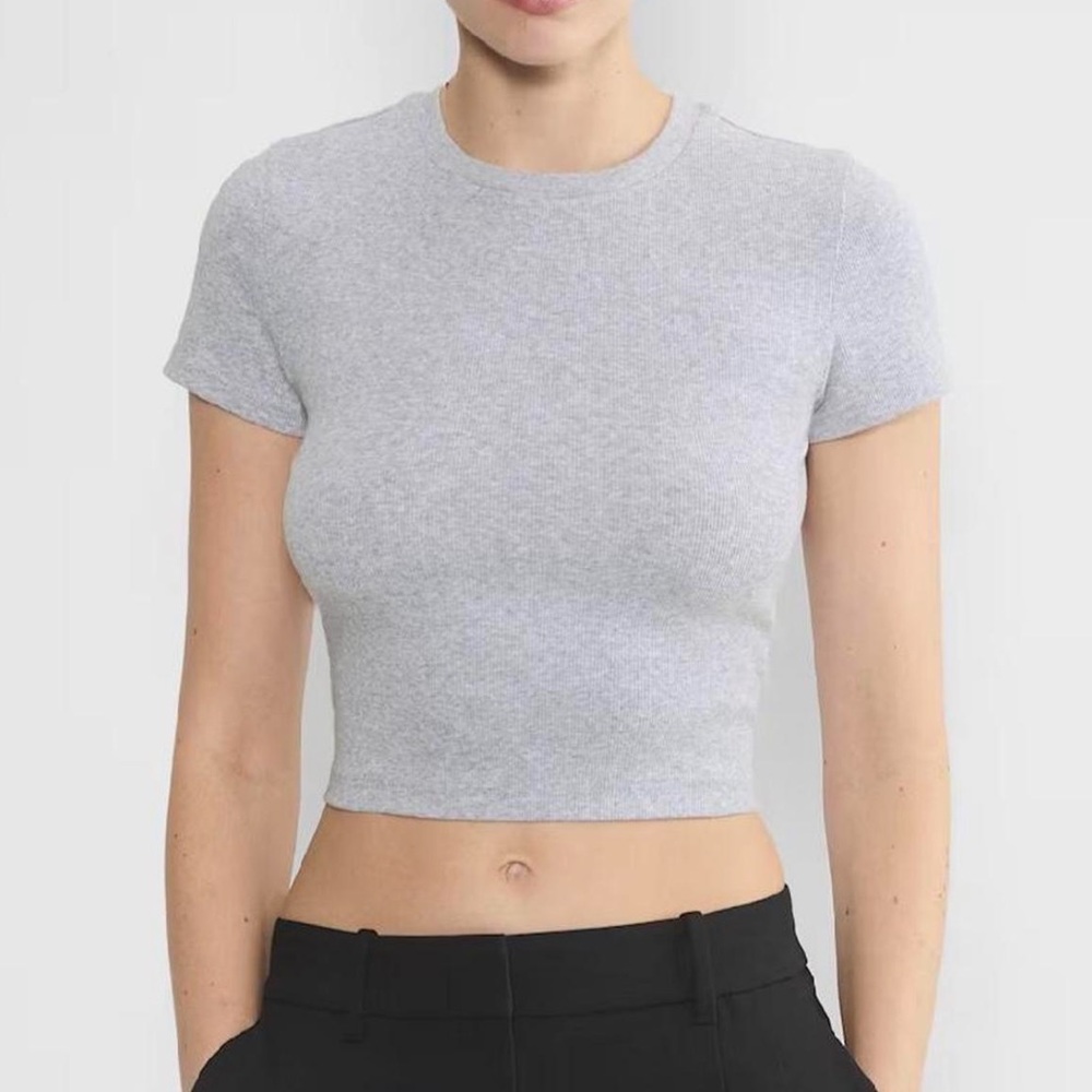Aritzia TNA Ribbed Cropped Tshirt